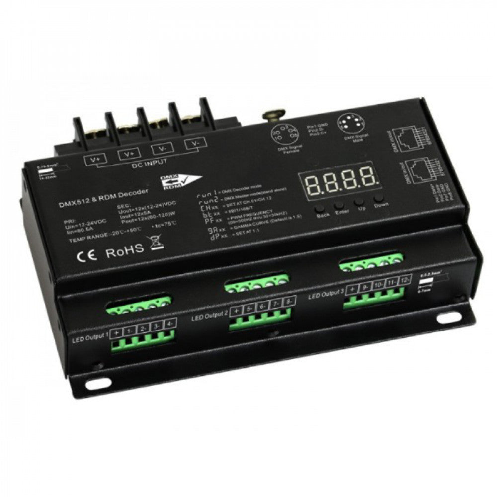 12 Ch 5A Rgbw Dmx Decoder