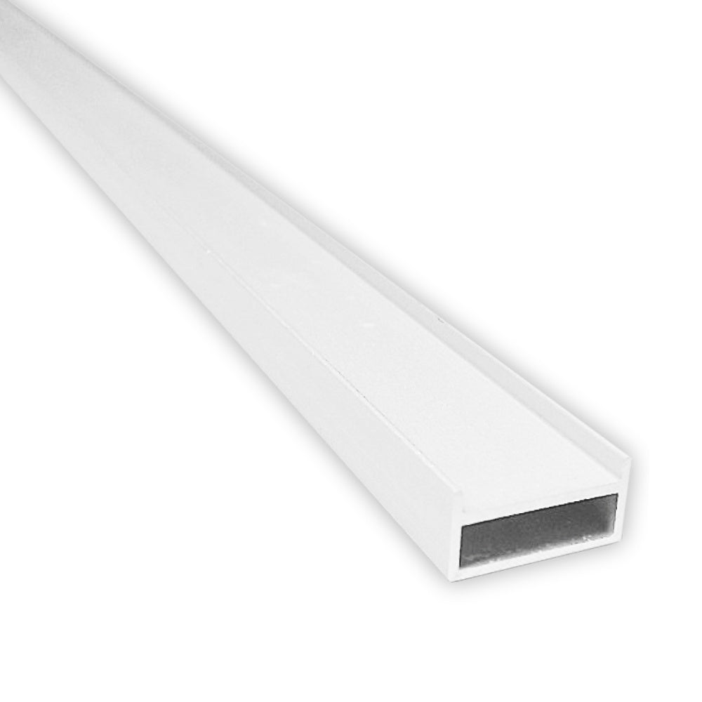 9/16" White Flat Slim Led Aluminum Channel