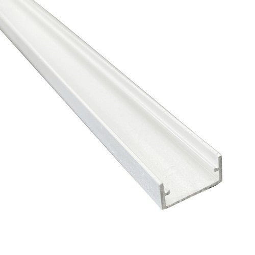 9/16" White Deep Flat Slim Led Aluminum Channel
