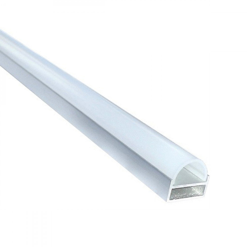 9/16" White Flat Slim Led Aluminum Channel