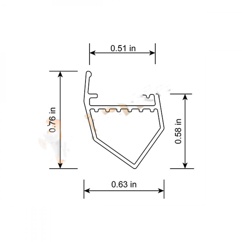 3/4" Showcase Led Aluminum Channel