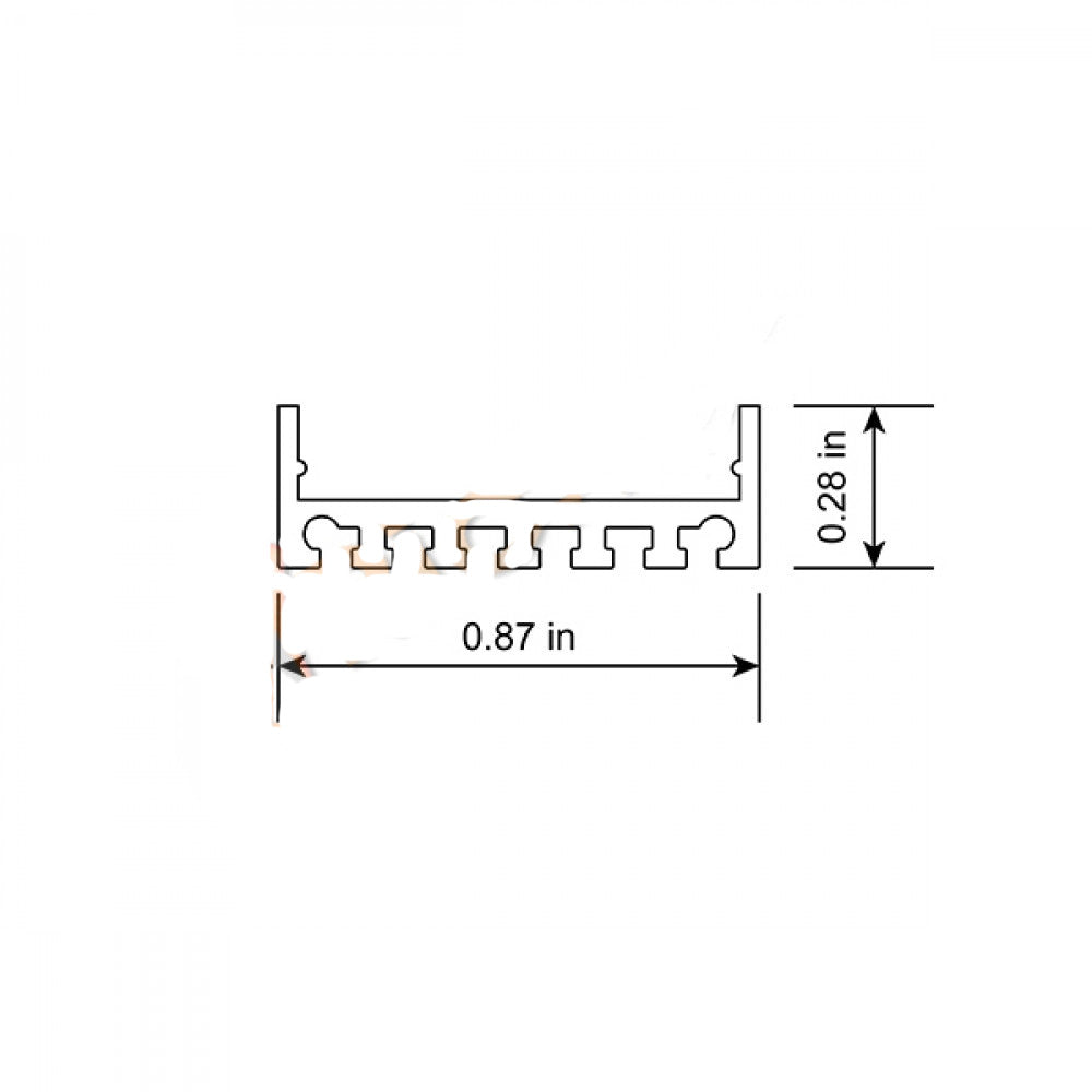 7/8" Wide Slim Led Aluminum Channel
