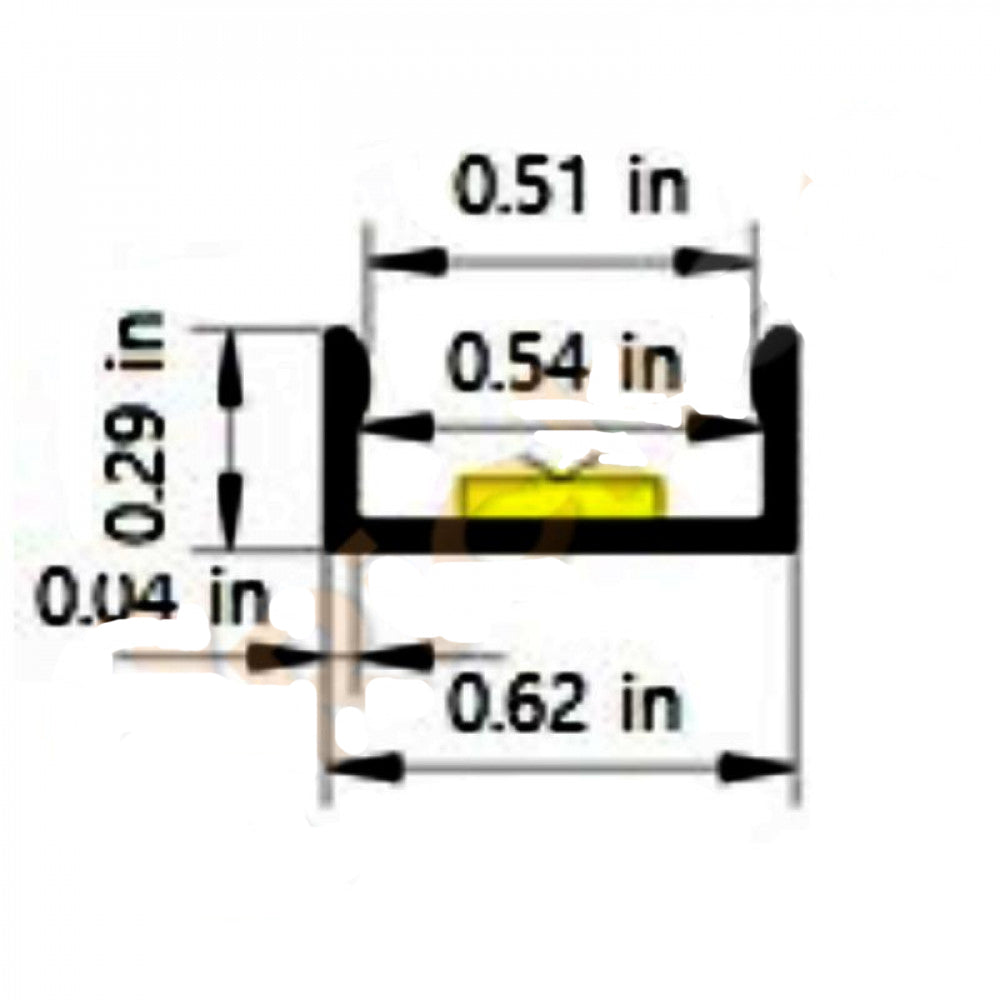 5/8" Full Cover Slim Led Aluminum Channel