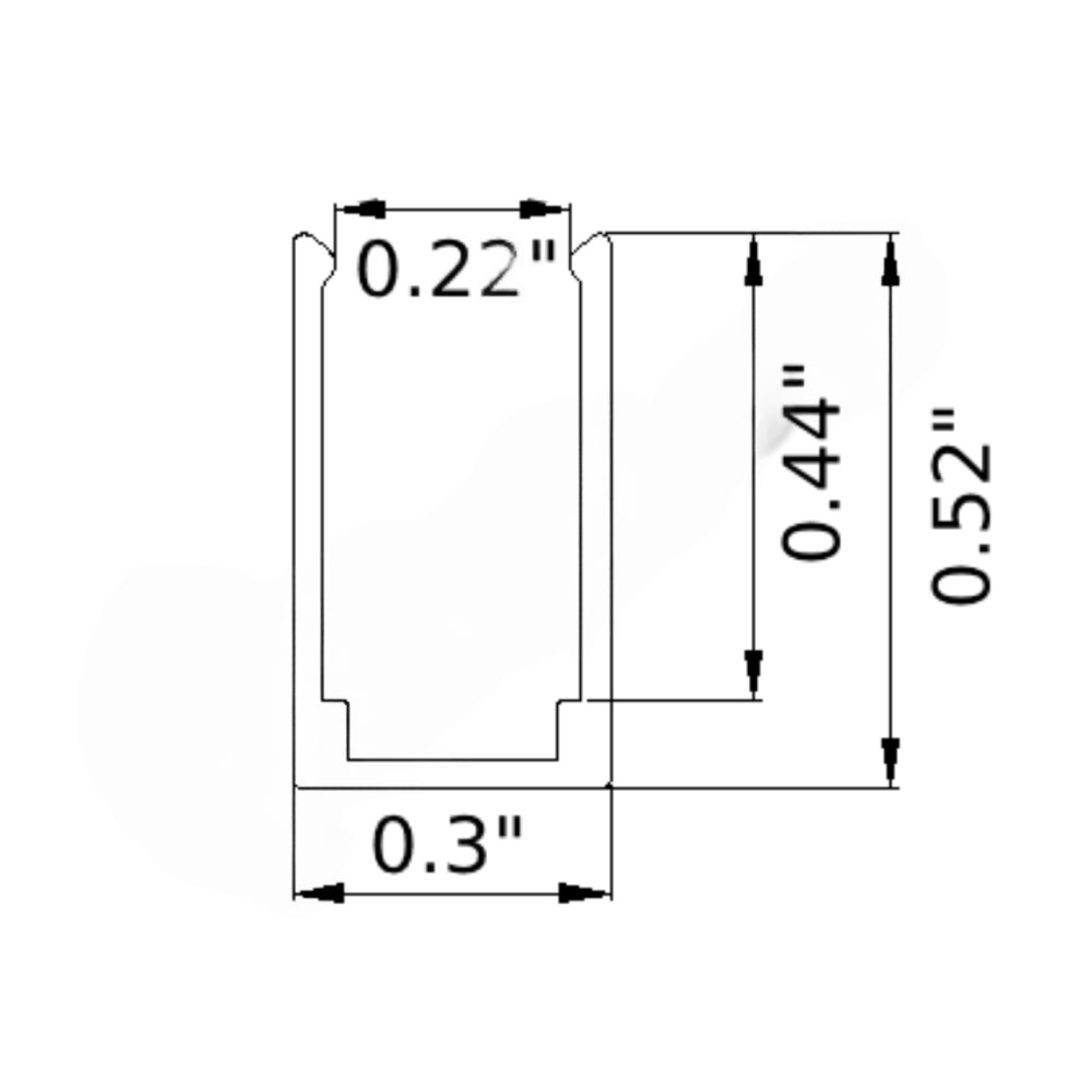 1/4" Side View Neon Led Aluminum Channel