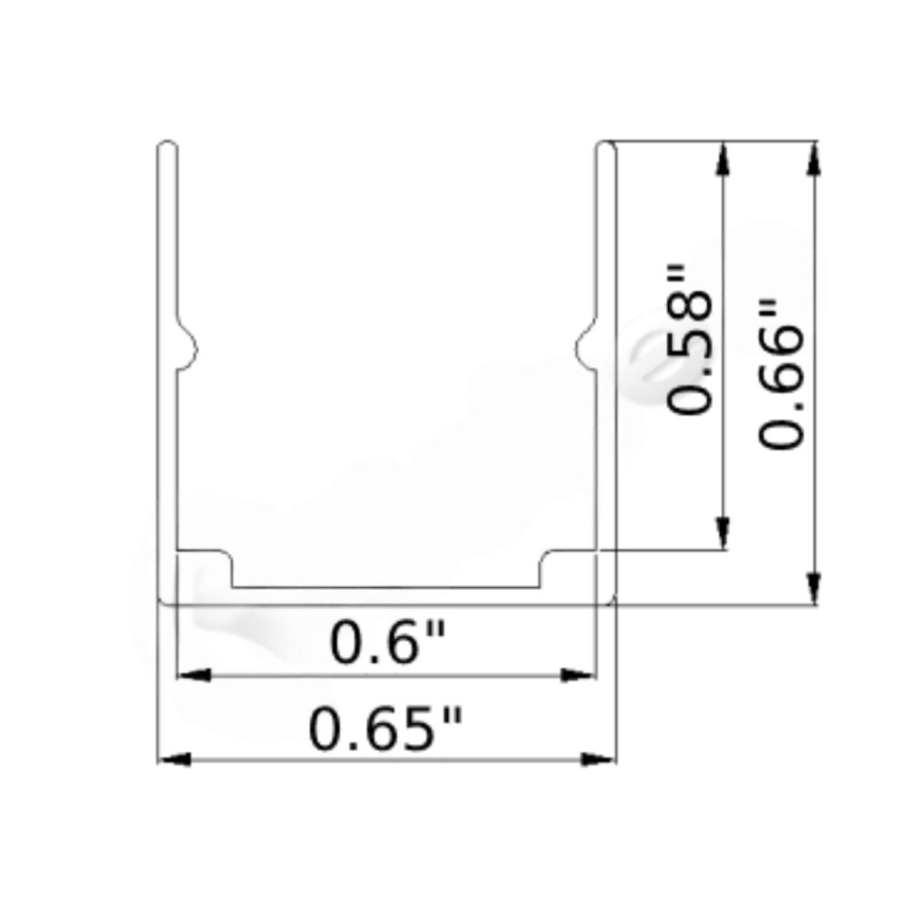 5/8" 3D And Top View Neon Led Aluminum Channel