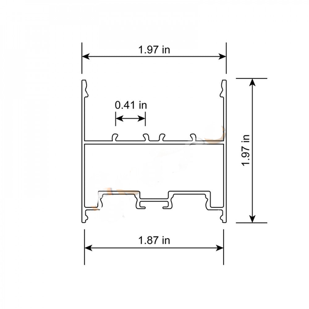 2" Pendant Led Aluminum Channel