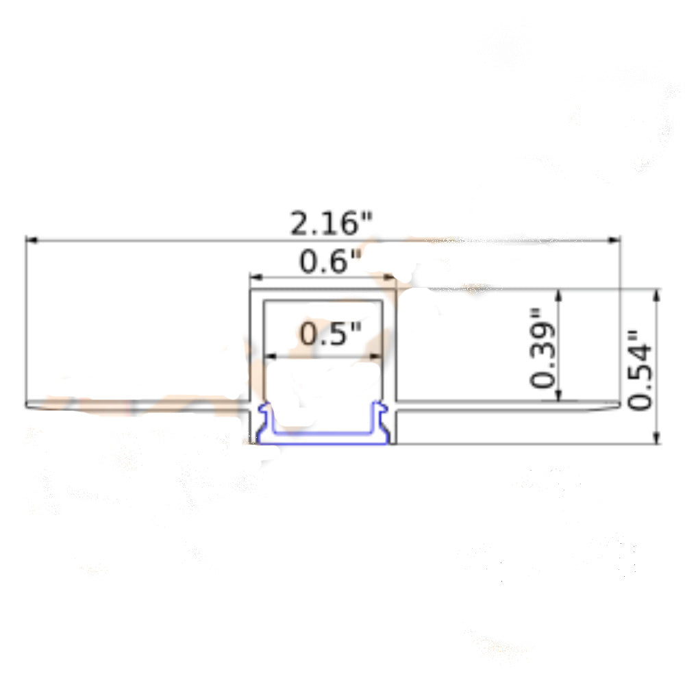 9/16" Bendable Trimless Led Aluminum Channel