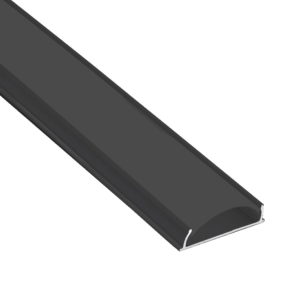 11/16" Black Lens Bendable Low Profile Led Aluminum Channel