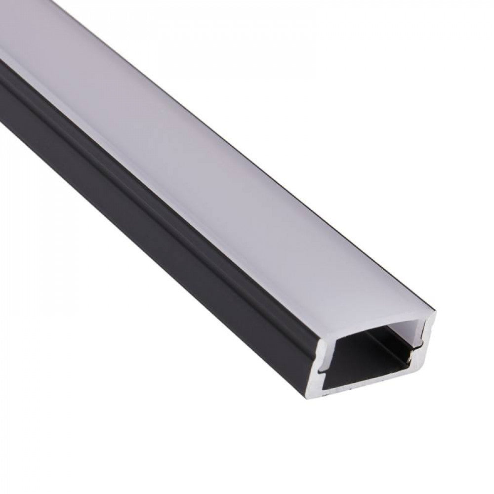 11/16" Black Low Profile Led Aluminum Channel