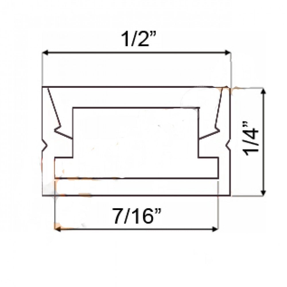 1/2" Black Lens Mini Low Profile Led Aluminum Channel