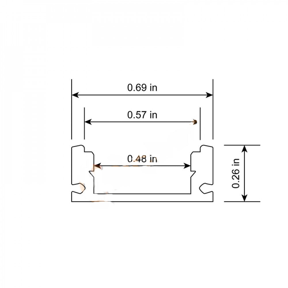 11/16" Low Profile Led Aluminum Channel