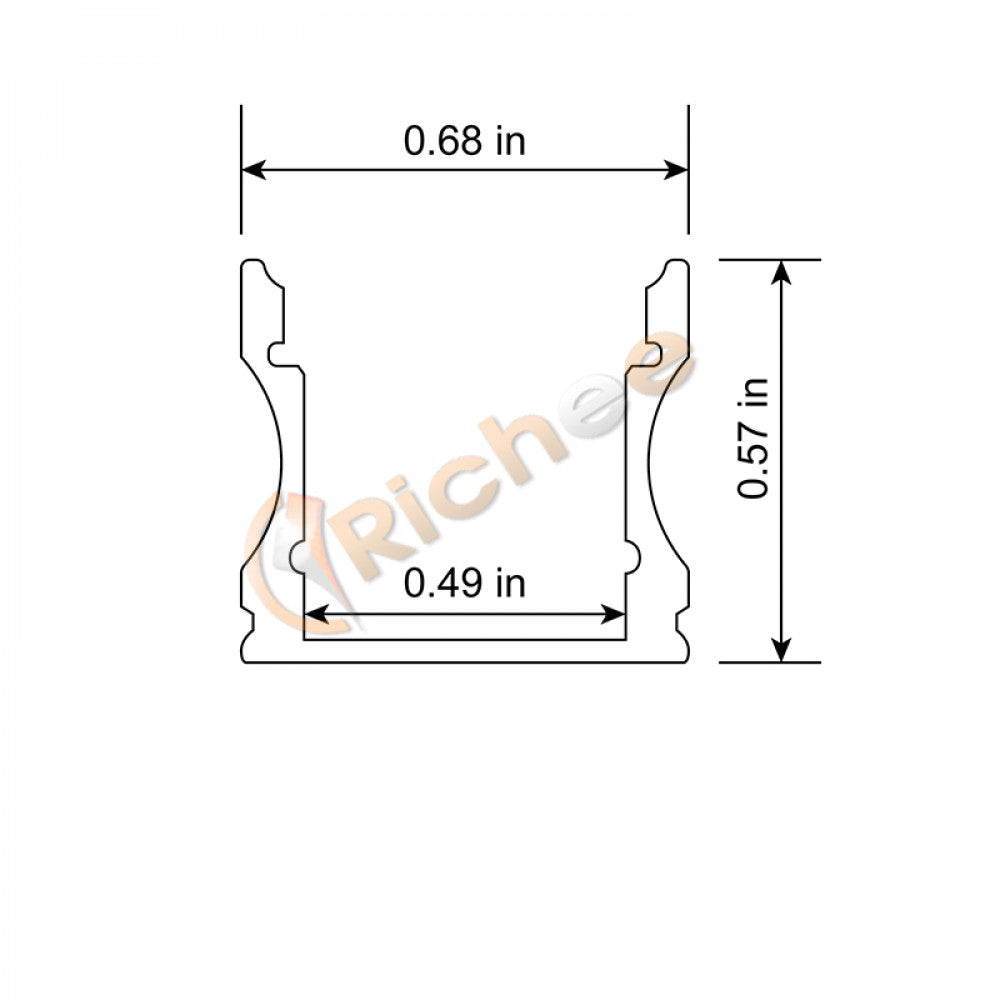 11/16" Smooth Led Aluminum Channel