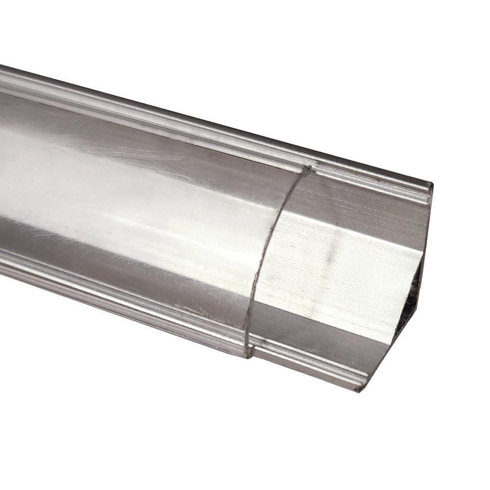 5/8" Full Clear Cover Angled Led Aluminum Channel