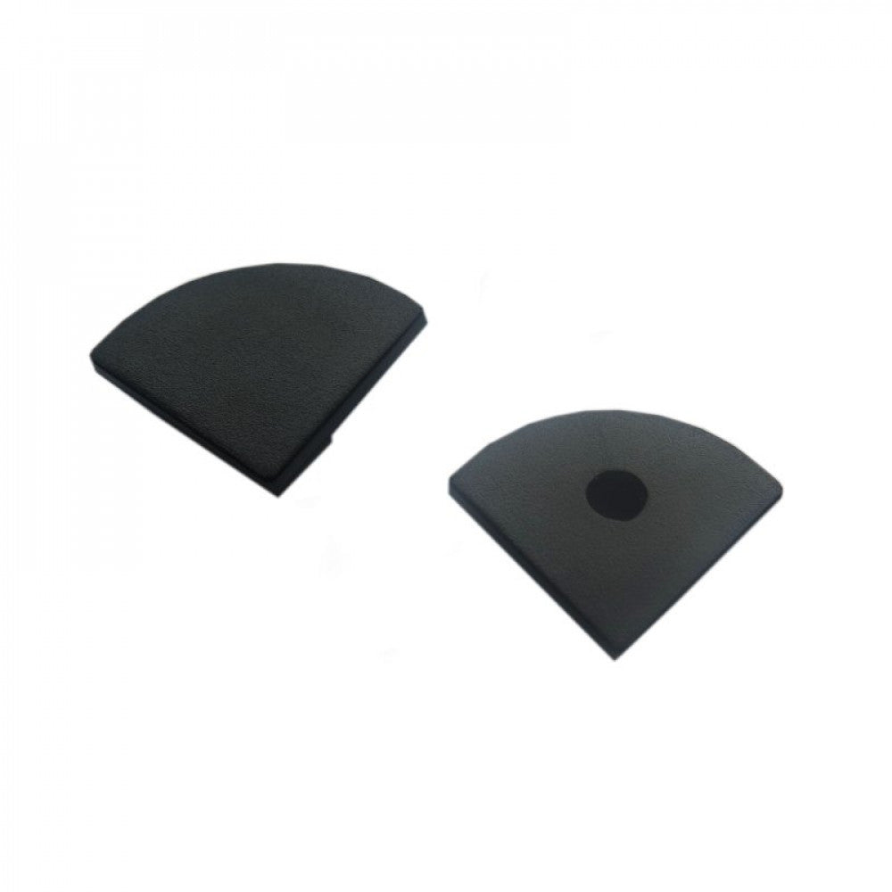 5/8" Black Full Cover Angled Led Aluminum Channel