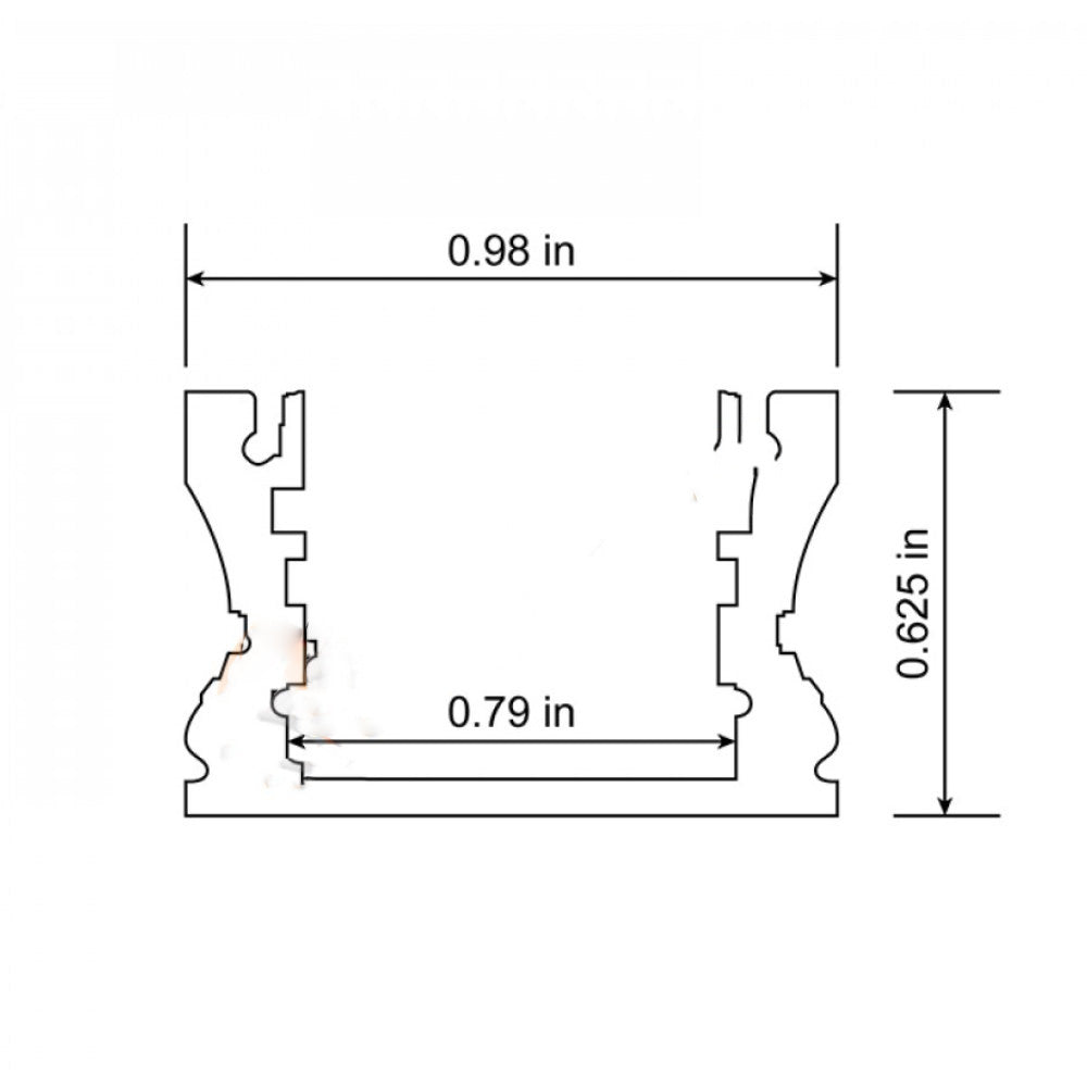 1" Wide Deep Led Aluminum Channel