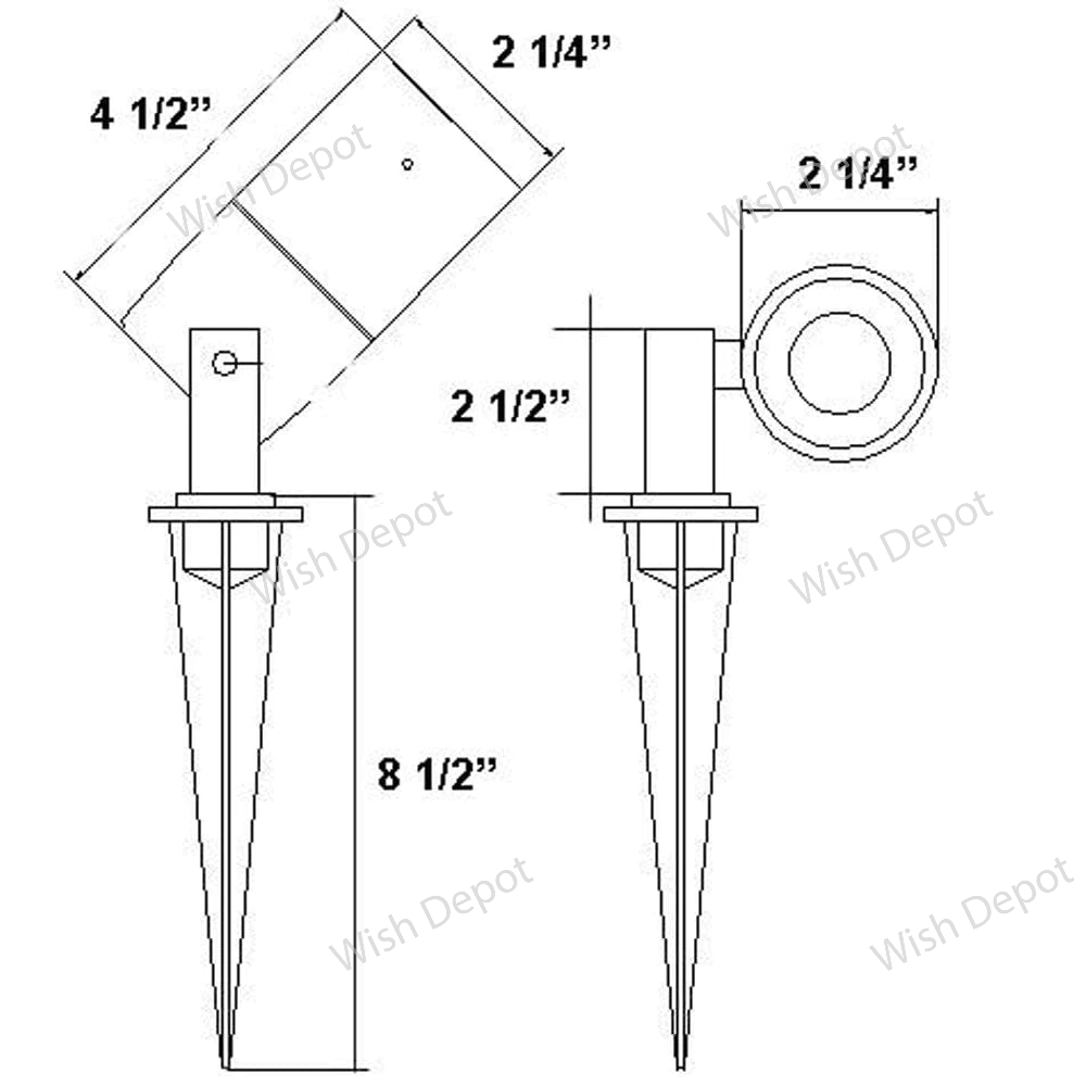 KL103 Low Voltage Modern Bullet Spotlight Aluminum Outdoor Lighting