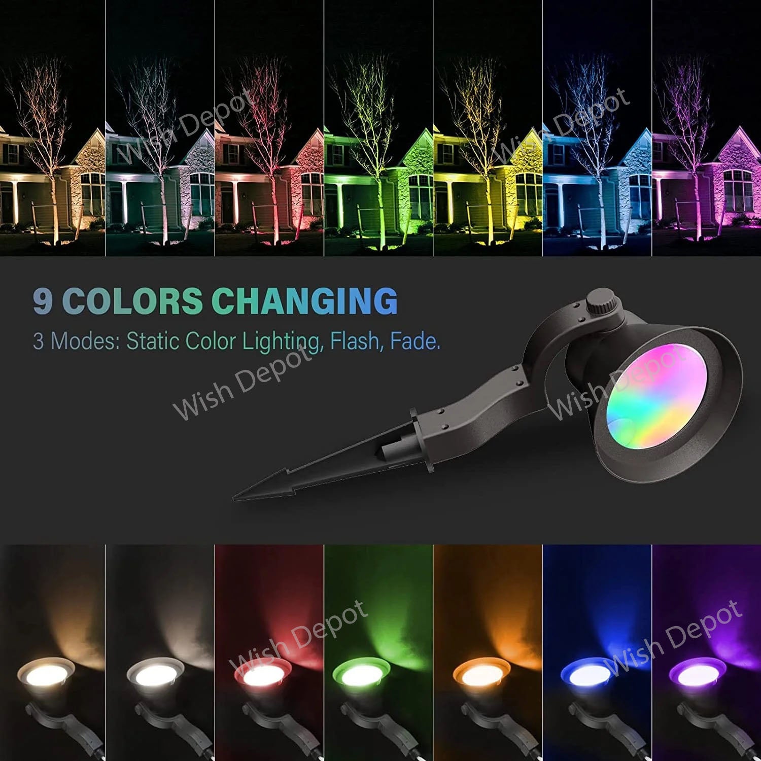 CDRA95 12W LED Smart Wi-Fi RGBW Wide Beam Directional Outdoor Landscape Spotlight