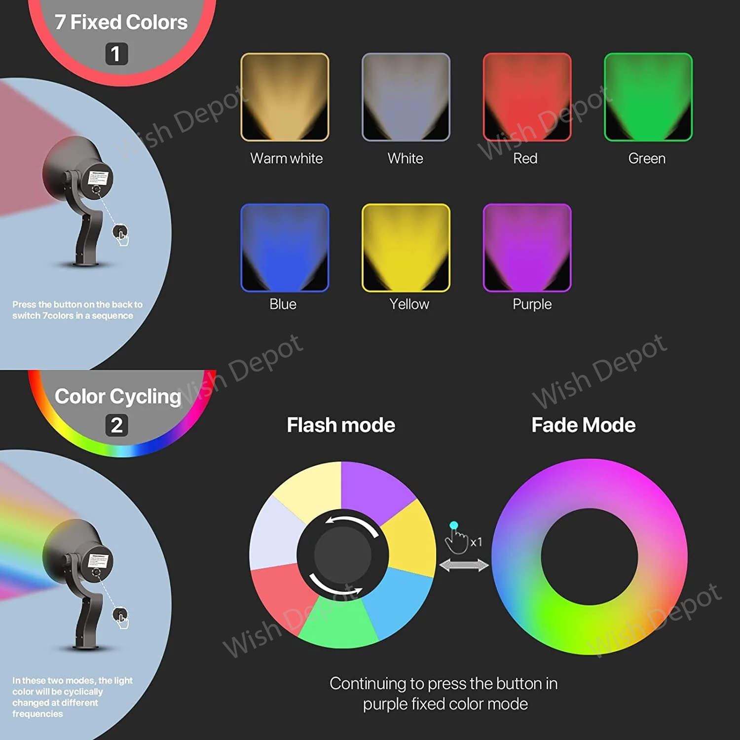 CDRA95 12W LED Smart Wi-Fi RGBW Wide Beam Directional Outdoor Landscape Spotlight