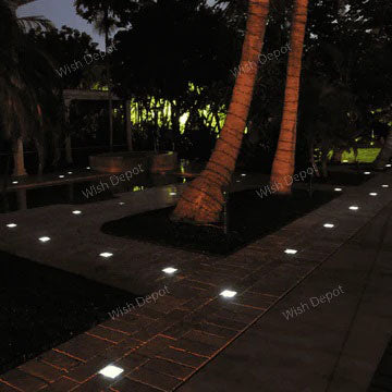 CRG30 4x/8x/12x Package Low Voltage In Ground RGB or WW LED Brick Paver Light Square IP67 Waterproof Warm White