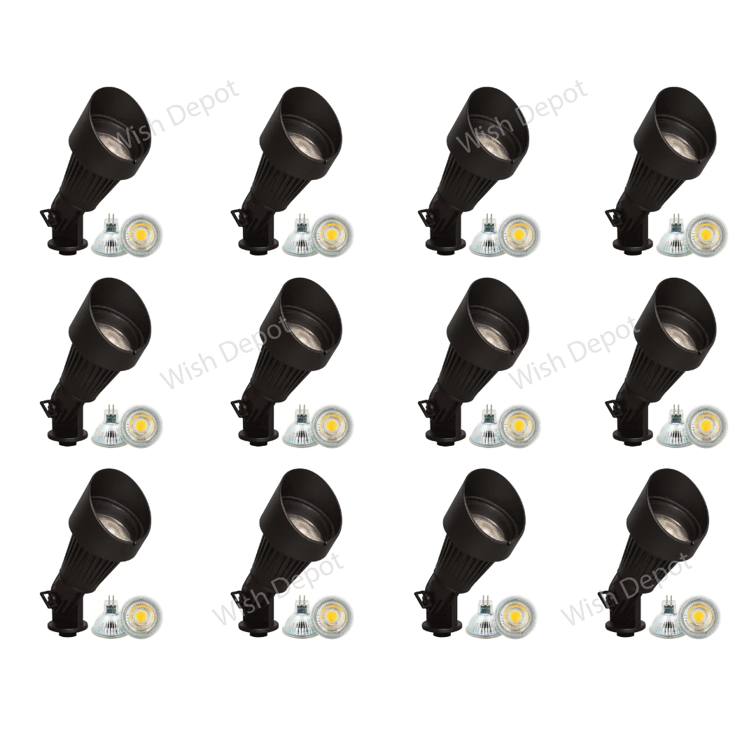 DL02 4x/8x/12x Package Low Voltage Waterproof LED Outdoor Spotlight Directional Monopoint Lighting 5W 3000K