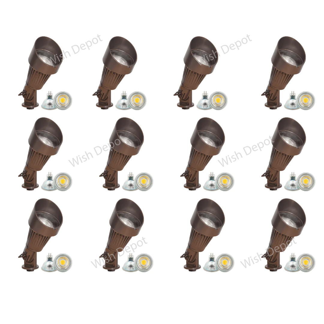 DL02 4x/8x/12x Package Low Voltage Waterproof LED Outdoor Spotlight Directional Monopoint Lighting 5W 3000K