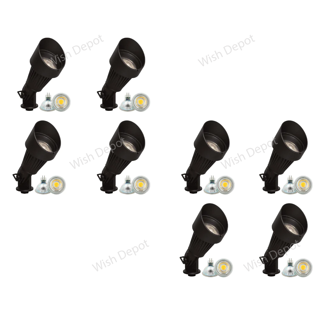 DL02 4x/8x/12x Package Low Voltage Waterproof LED Outdoor Spotlight Directional Monopoint Lighting 5W 3000K