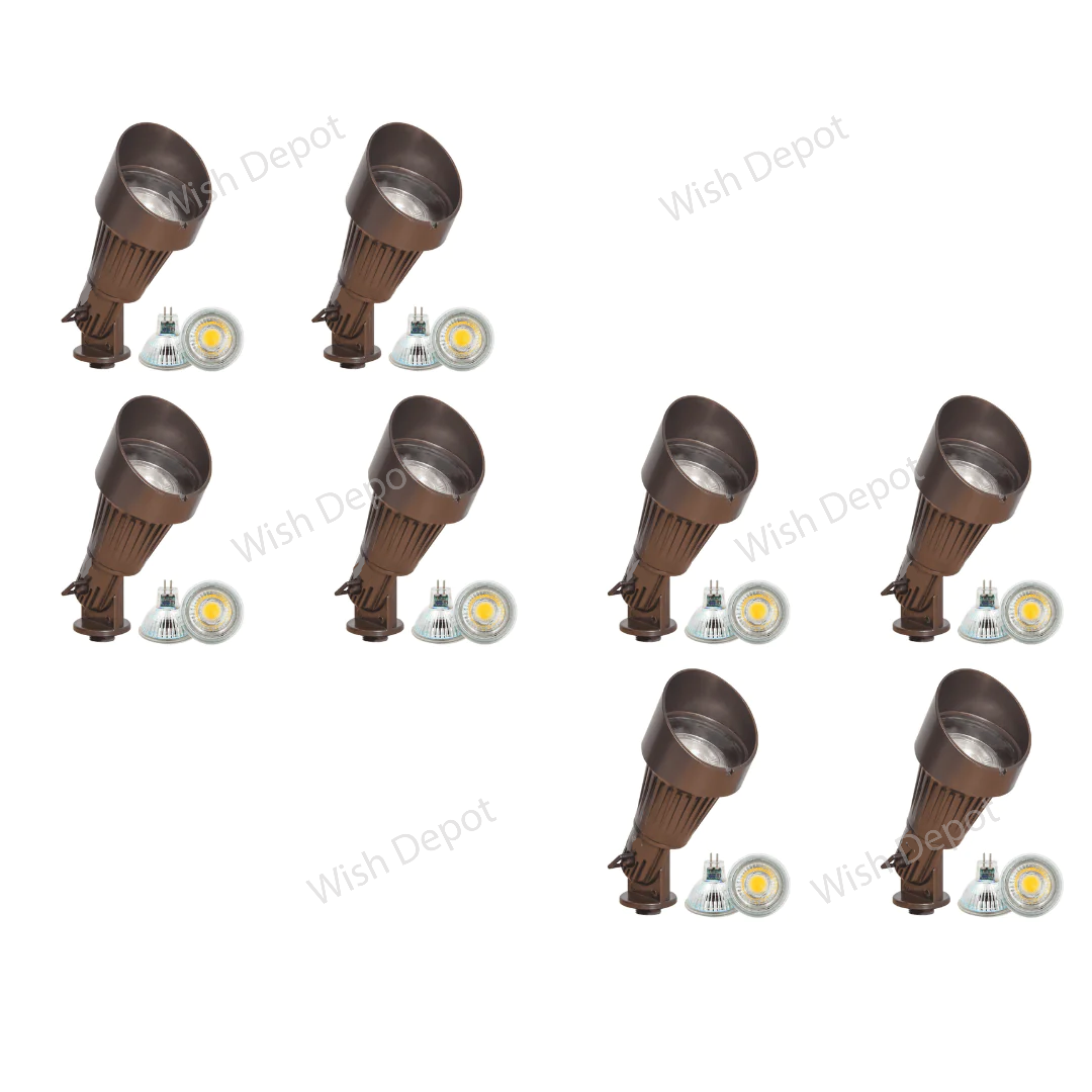 DL02 4x/8x/12x Package Low Voltage Waterproof LED Outdoor Spotlight Directional Monopoint Lighting 5W 3000K