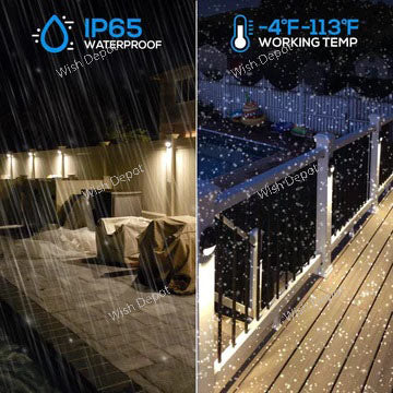 DLA01 12-Pack Brown 2.5W Low Voltage LED Outdoor Half Moon Deck Lights Package, 12V LED Step Fence Landscape Lights