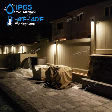 DLA04 12-Pack 5W Low Voltage LED Outdoor Fence Deck Down Lights Package, 12V LED Step Patio Landscape Lights