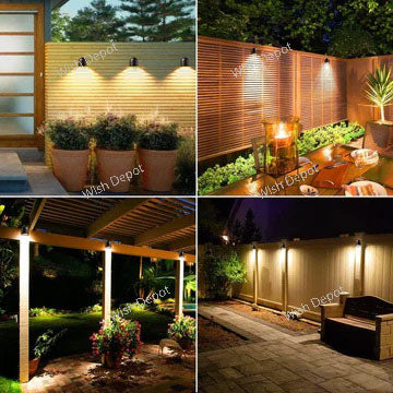 DLA04 12-Pack 5W Low Voltage LED Outdoor Fence Deck Down Lights Package, 12V LED Step Patio Landscape Lights
