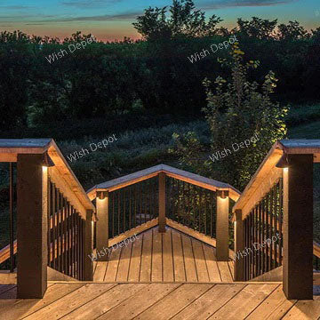 DLA05 8-Pack 5W Low Voltage LED Outdoor Fence Deck Down Lights Package, 12V LED Step Patio Landscape Lights