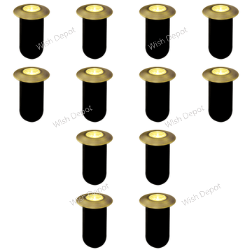 DMB52 4x/8x/12x Package 1.5W Low Voltage LED Landscape In-ground Brass Waterproof Well Lights Fixture