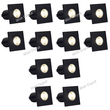 DMS52 4x/8x/12x Package 3W COB LED Square Top Stainless Steel Waterproof In-Ground Landscape Well Light 3000K