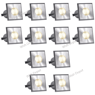 DMS52 4x/8x/12x Package 3W COB LED Square Top Stainless Steel Waterproof In-Ground Landscape Well Light 3000K