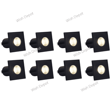 DMS52 4x/8x/12x Package 3W COB LED Square Top Stainless Steel Waterproof In-Ground Landscape Well Light 3000K