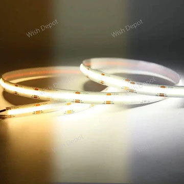 Dotless Linear LED Tunable CCT (2700K-6500K) COB Strip Lights Low Voltage DC24V Tape Light