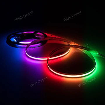 Dotless Linear LED RGB Color Changing 4.4W/ft COB Strip Lights Low Voltage DC24V Tape Light