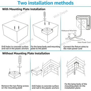 ELC02 8-Pack 3W LED Hardscape Lighting Right Angle 3CCT Retaining Wall Lights, 12V Low Voltage Landscape Lights