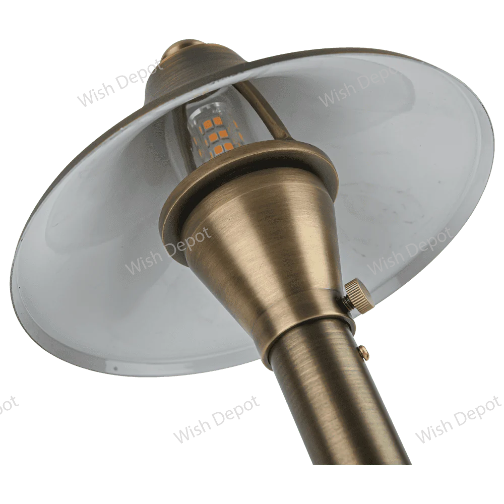 PLB09 4x/8x/12x Package Brass LED Cone Low Voltage Pathway Outdoor Landscape Lighting Fixture 5W 3000K Bulb