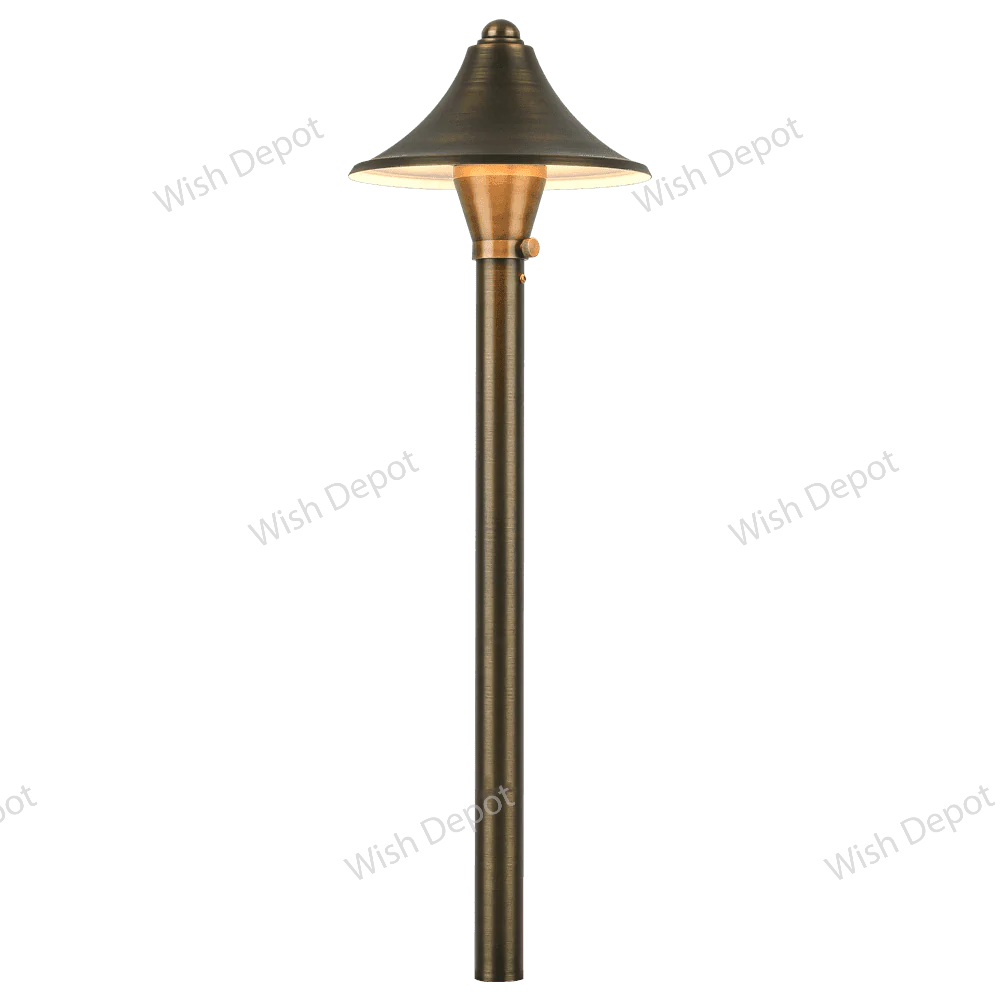 PLB09 4x/8x/12x Package Brass LED Cone Low Voltage Pathway Outdoor Landscape Lighting Fixture 5W 3000K Bulb