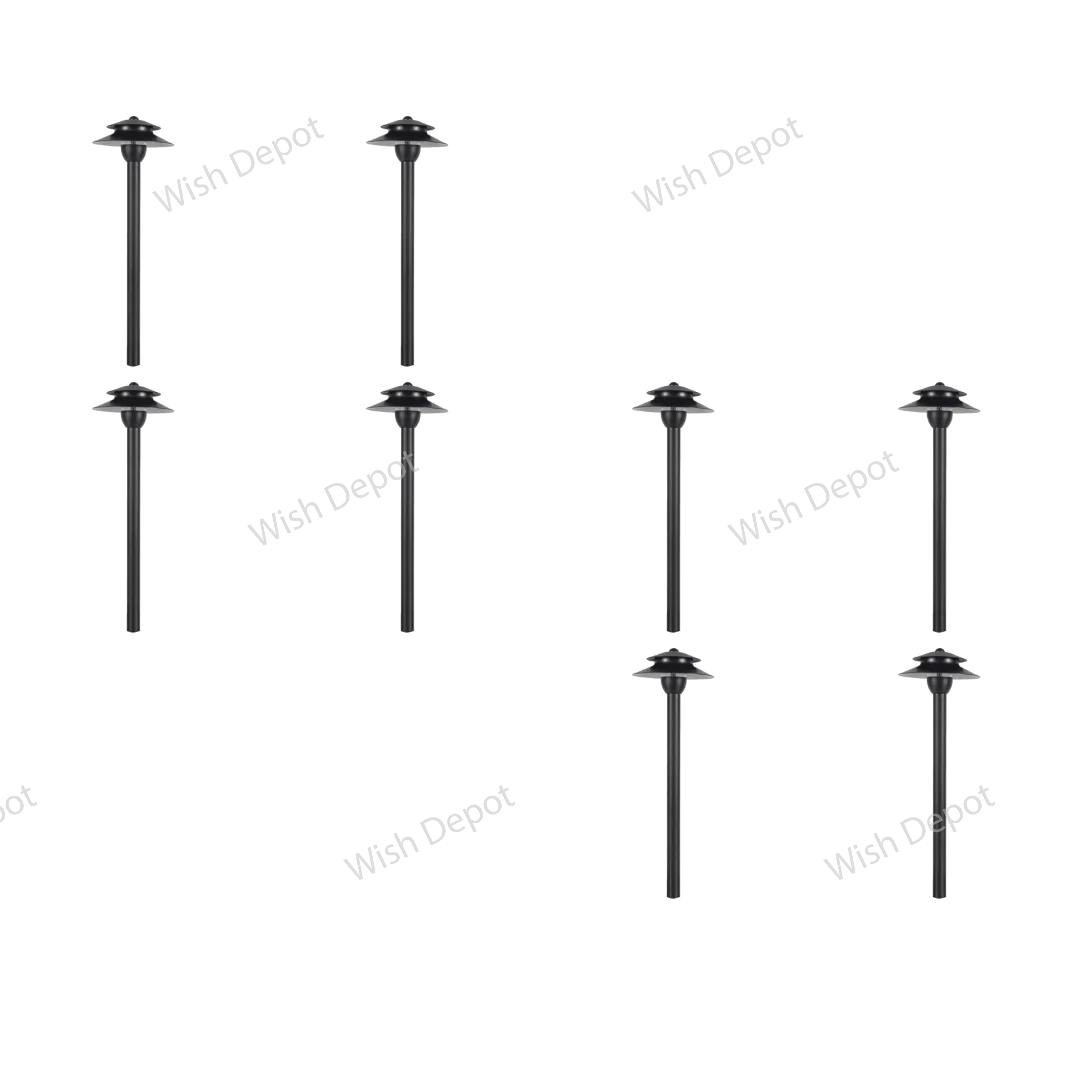 PLB13 4x/8x/12x Package Two Tier Brass Pathway Low Voltage Pagoda Light Led Landscape Lighting Fixture 2W 3000K