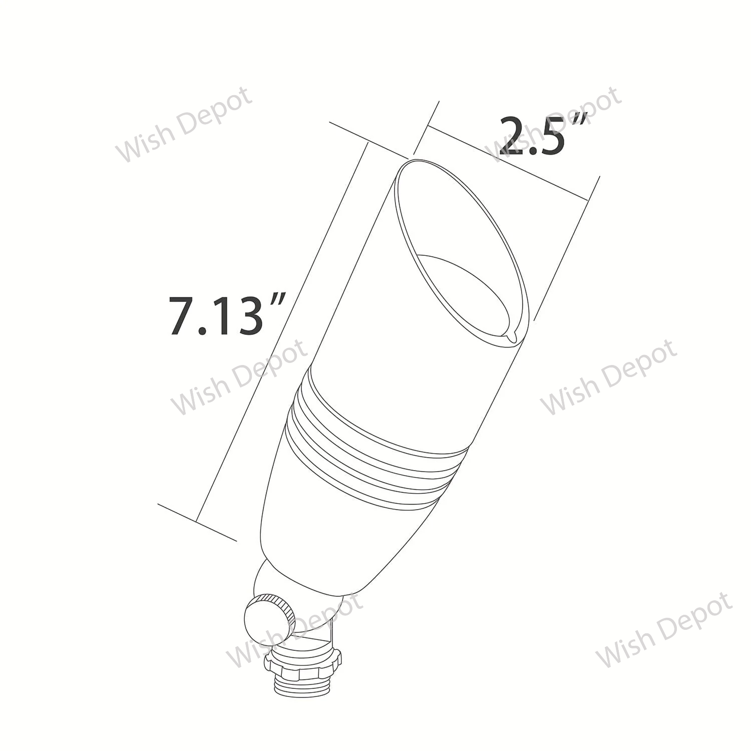 RAL8102 x20 Package Brass Bullet Accent Light Low Voltage LED Outdoor Landscape Spotlight