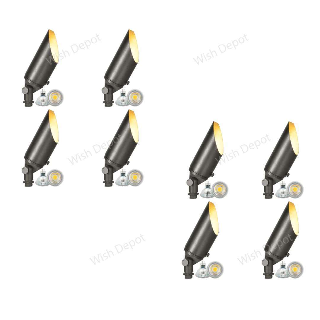 SPB04 4x/8x/12x Package Adjustable Low Voltage LED Bullet Landscape Spotlight Outdoor Lighting 5W 3000K