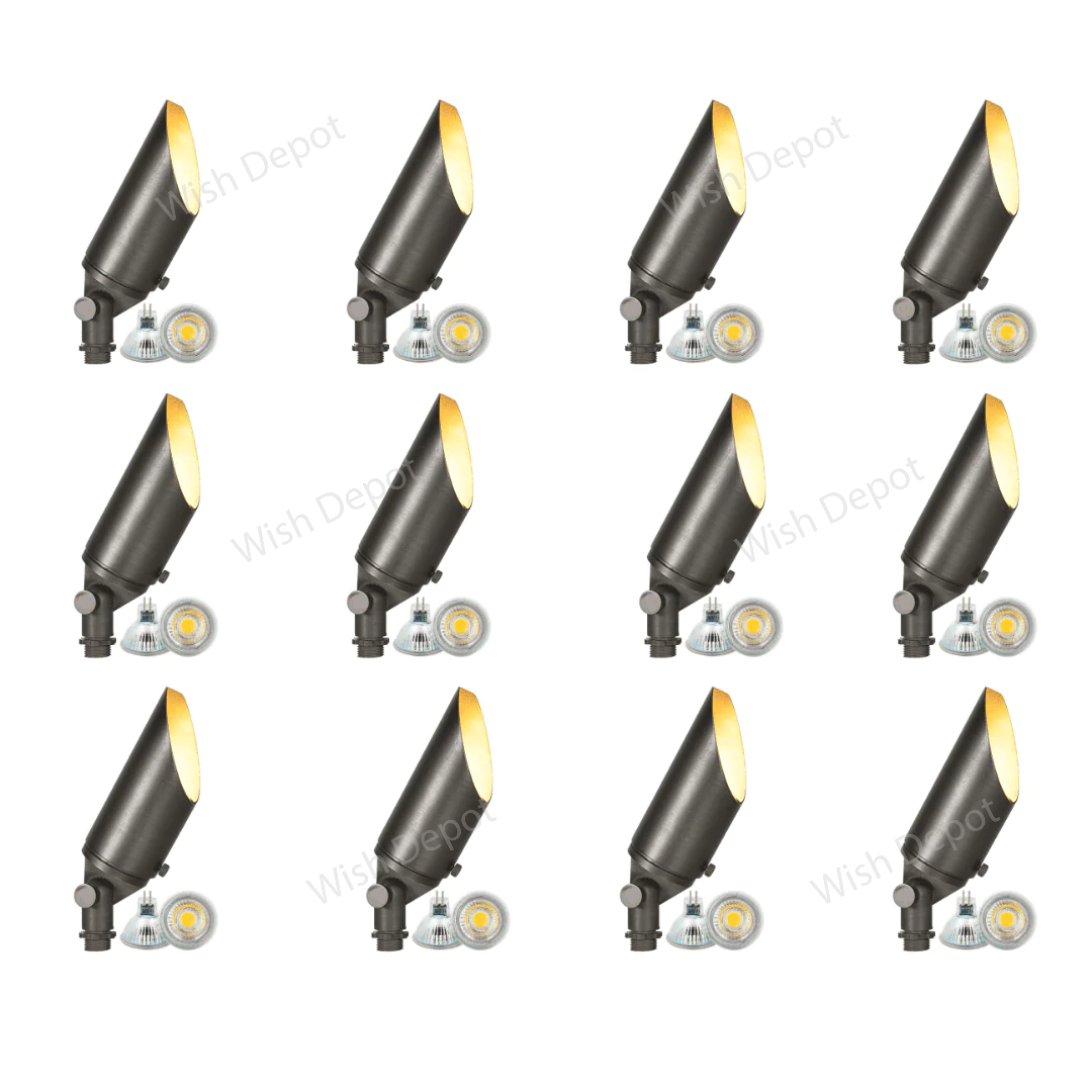 SPB04 4x/8x/12x Package Adjustable Low Voltage LED Bullet Landscape Spotlight Outdoor Lighting 5W 3000K