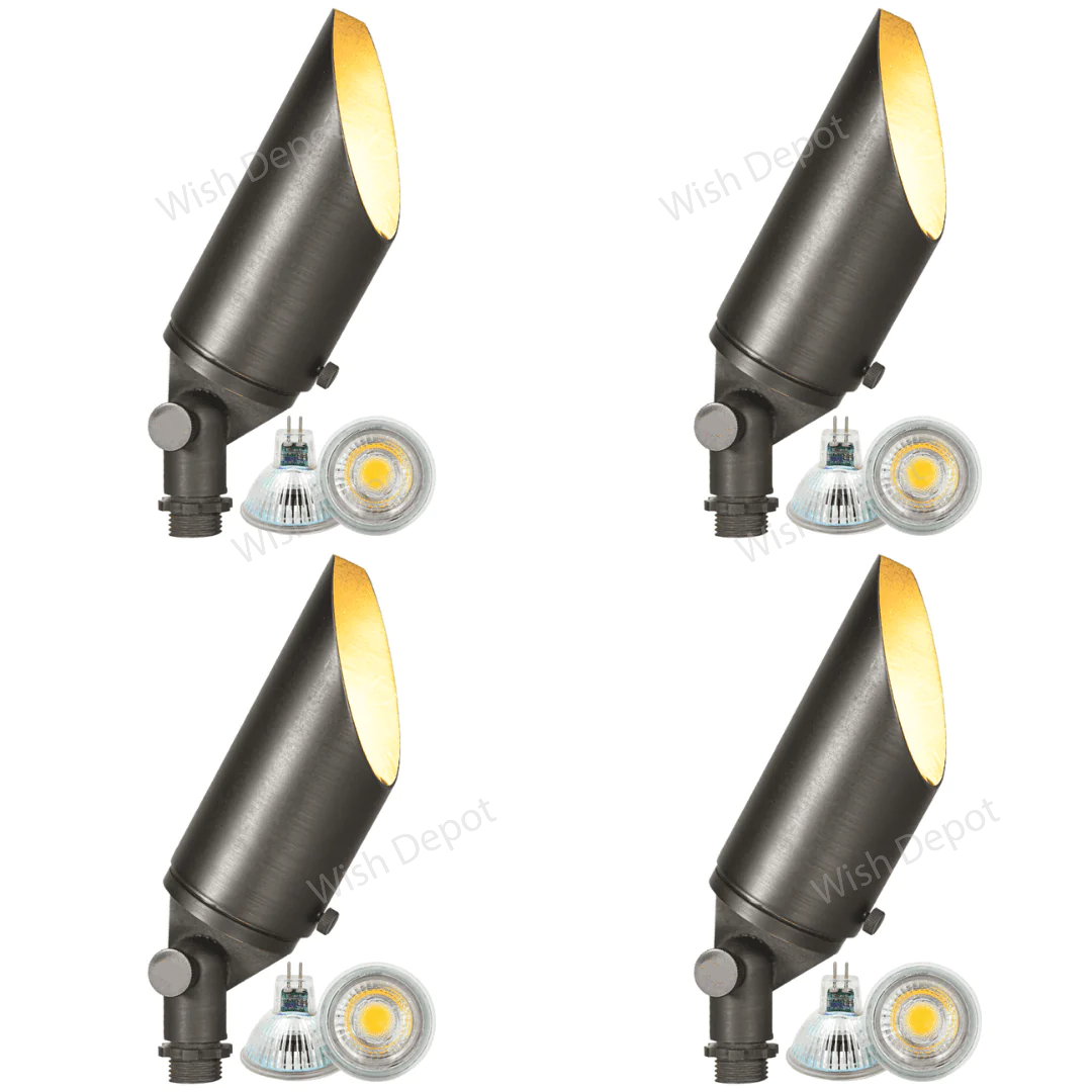 SPB04 4x/8x/12x Package Adjustable Low Voltage LED Bullet Landscape Spotlight Outdoor Lighting 5W 3000K