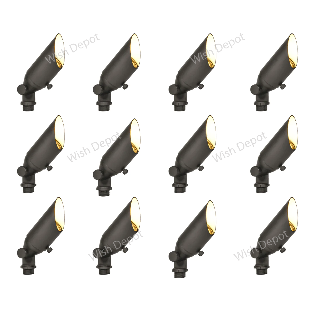 SPB10 4x/8x/12x Package 8W Brass Spot Light Low Voltage Small Directional Bullet Light