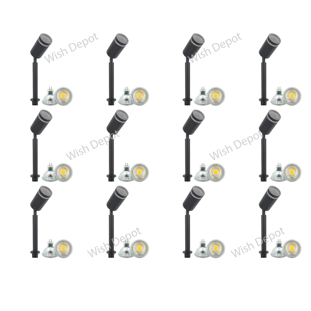 SPS03 4x/8x/12x Package LED Stainless Steel Low Voltage Outdoor Spotlight Adjustable Up Lighting Fixtures 5W 3000K