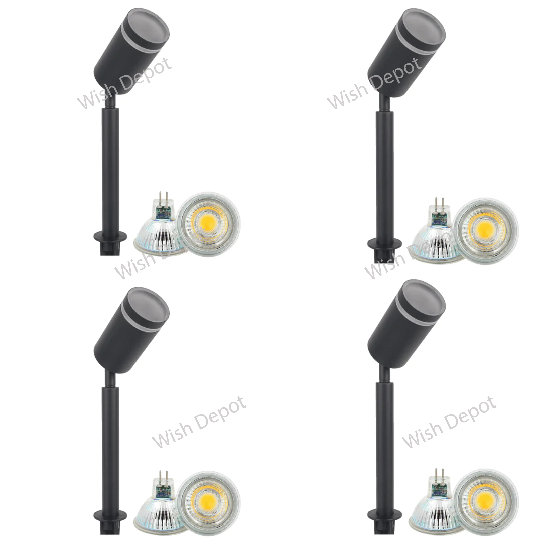 SPS03 4x/8x/12x Package LED Stainless Steel Low Voltage Outdoor Spotlight Adjustable Up Lighting Fixtures 5W 3000K