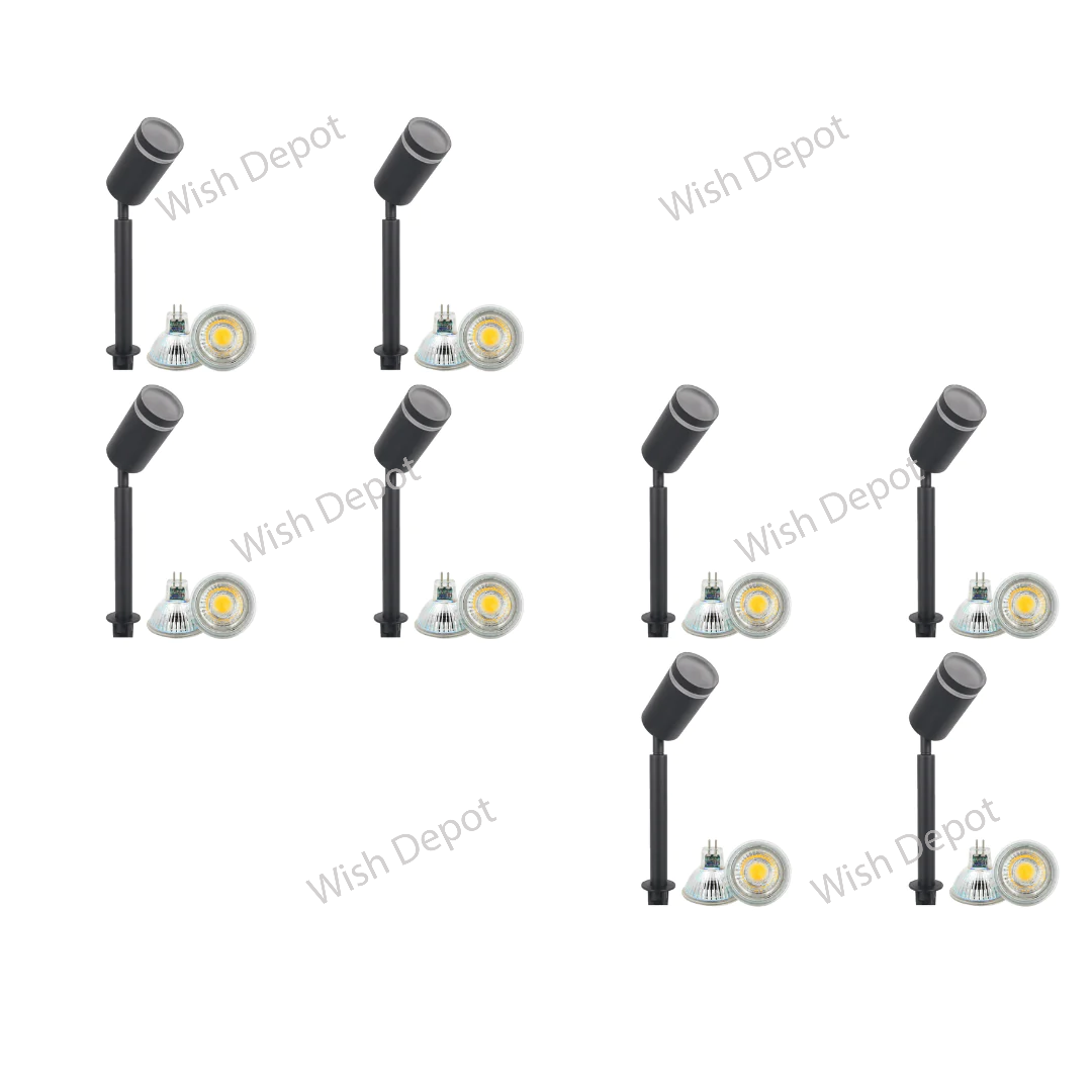 SPS03 4x/8x/12x Package LED Stainless Steel Low Voltage Outdoor Spotlight Adjustable Up Lighting Fixtures 5W 3000K