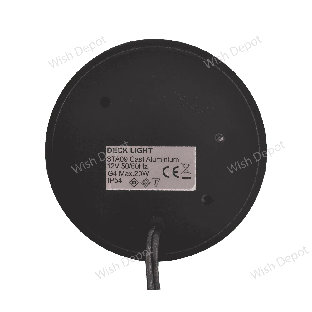 STA09 LED Round Aluminum Deck Light Surface Mount Low Voltage Landscape Lighting